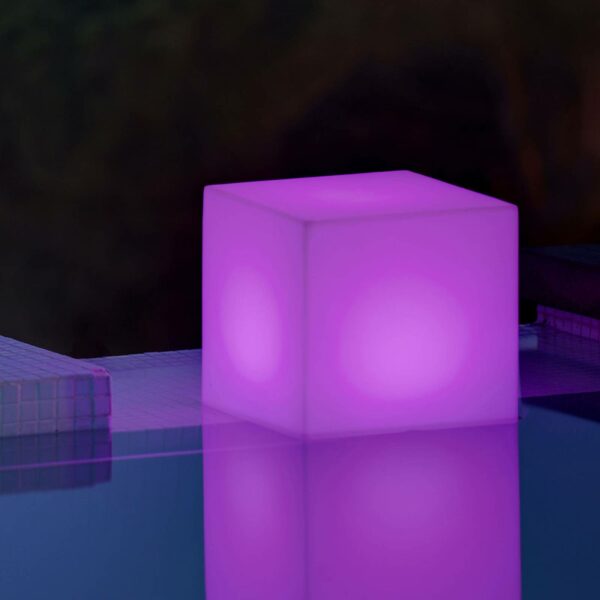 Newgarden Cuby solcellelampe, kube, højde 32 cm