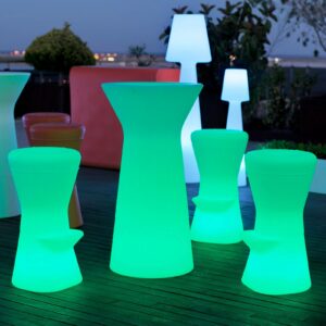 Newgarden Capri LED-ståbord 110 cm højt + batteri