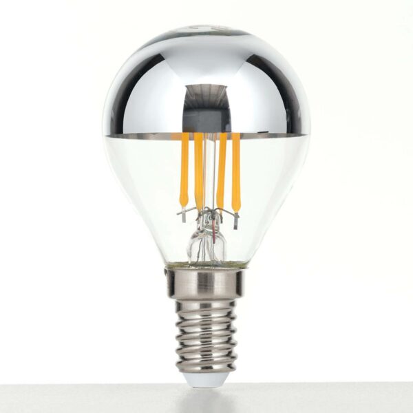 Topforspejlet LED-pære E14 4W varmhvid, dæmpbar