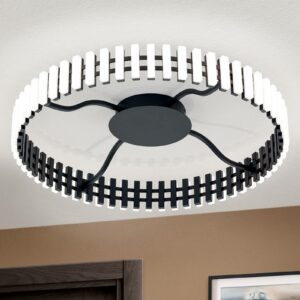 Mansion LED-loftlampe, sort-hvid, Ø 63 cm