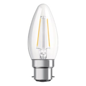 OSRAM LED-kerte B22d Classic 827 4,8W klar