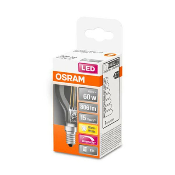 OSRAM LED-dråbepære E14 6,5W Superstar 827
