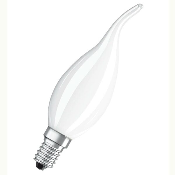 OSRAM LED-vindstødpære E14 4W 827, dæmpbar, mat