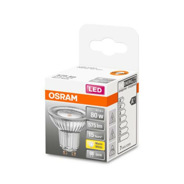 OSRAM LED-reflektor GU10 6,9W varmhvid 120°