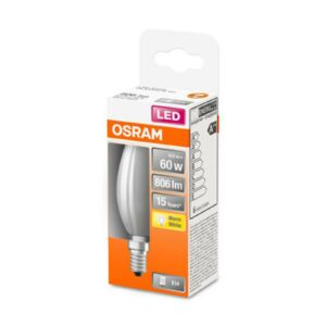 OSRAM LED-kerte E14 Classic B 5,5W 2.700K mat