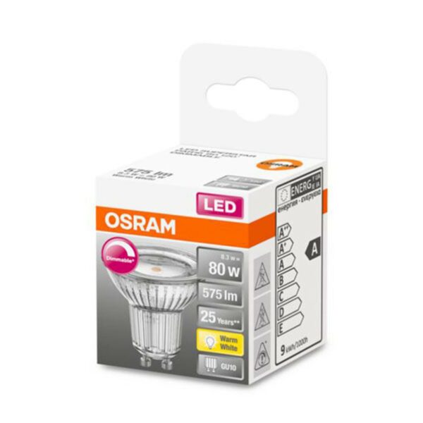 OSRAM LED glasreflektor GU10 7,9W 927 120° dæmpbar