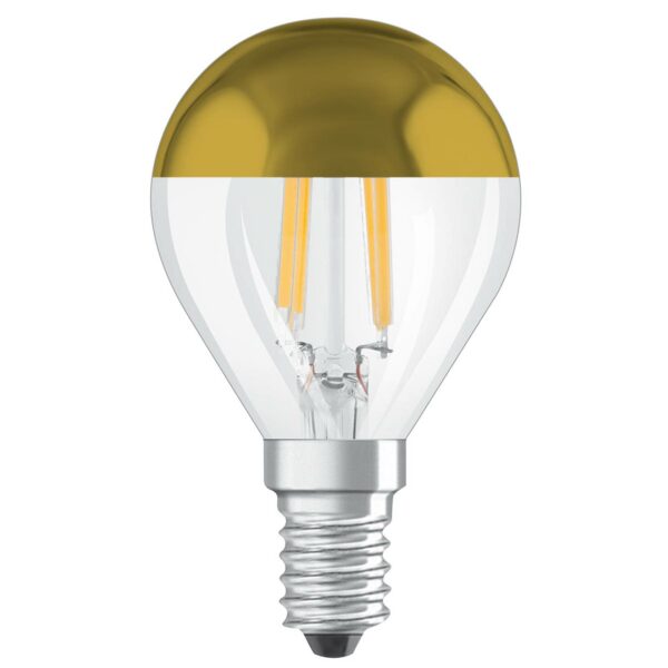 OSRAM LED-pære E14 Mirror CLP guld 4W 2.700K