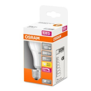 OSRAM LED-pære E27 8,8W 827 Superstar, mat dæmpbar