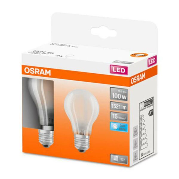 OSRAM Classic A LED-pære E27 11W 4.000K mat 2 stk.