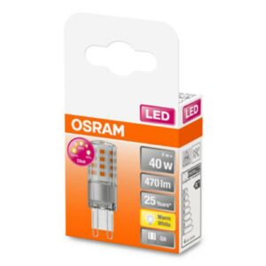 OSRAM LED-pære G9 4W 2.700K klar 3-trins dæmpning