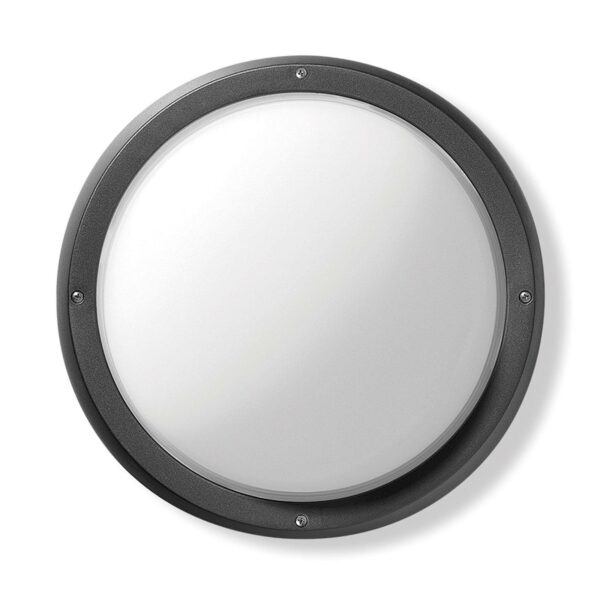 EKO+26 udendørs væglampe Ø29cm metallisk antracit