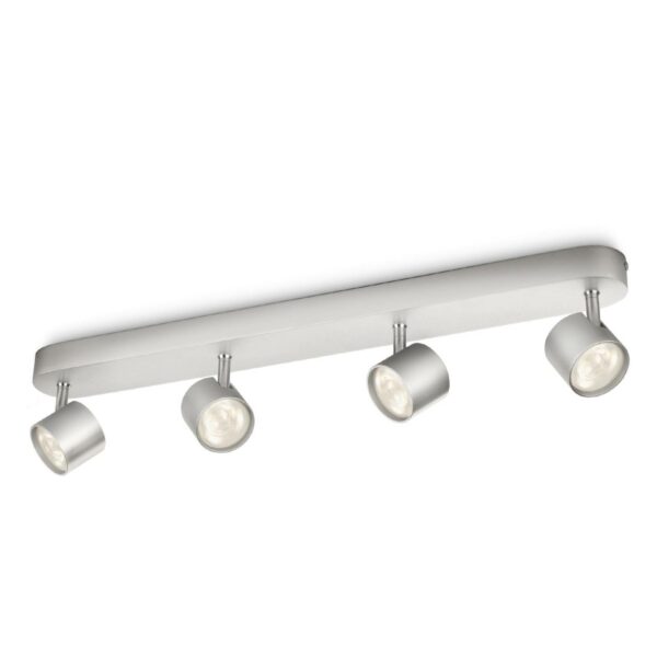 Retlinjet LED loftlampe Star, m. 4 lyskilder