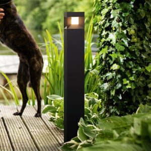 Parterre - sort LED gadelampe