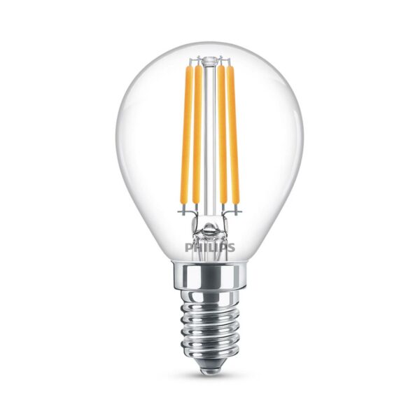 Philips Classic LED-pære E14 P45 6,5W 2.700K, klar