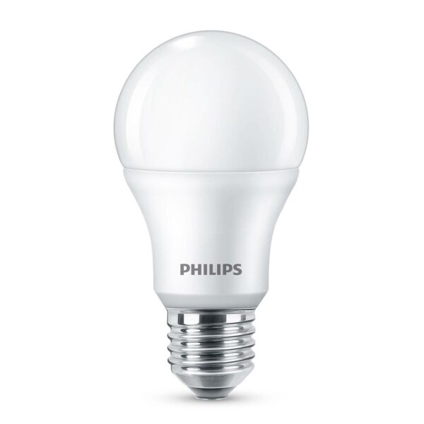 Philips E27 LED-pære A60 8W 2.700K mat, sæt m. 4