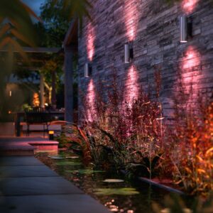 Philips Hue WACA Appear udendørs væglampe, stål