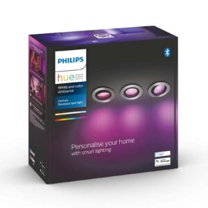 Philips Hue Centura spot, rundt, 3 stk, alu