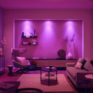 Philips Hue Centura spot, rundt, 3 stk, sort