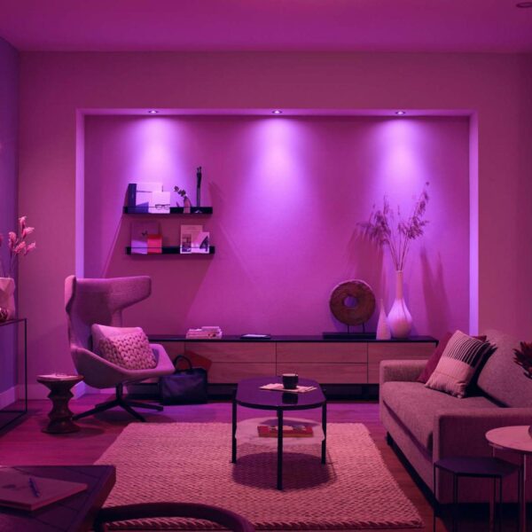 Philips Hue Centura spot, rundt, 3 stk, sort