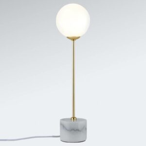 Moa - puristisk bordlampe med marmorsokkel