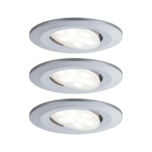Paulmann LED-indbygningsspot Calla 3 stk krom