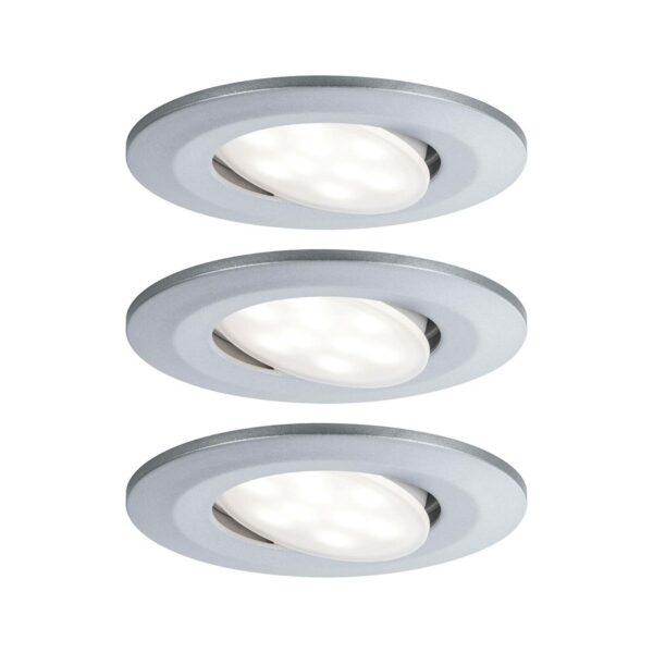 Paulmann LED-indbygningsspot Calla 3 stk krom