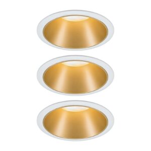 Paulmann Cole LED-spot, guld-hvid, sæt med 3