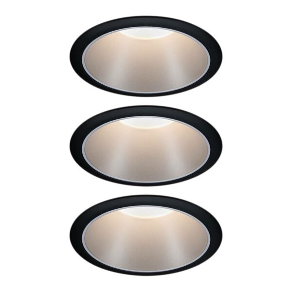 Paulmann Cole LED-spotlight, sølv-sort, 3 stk.
