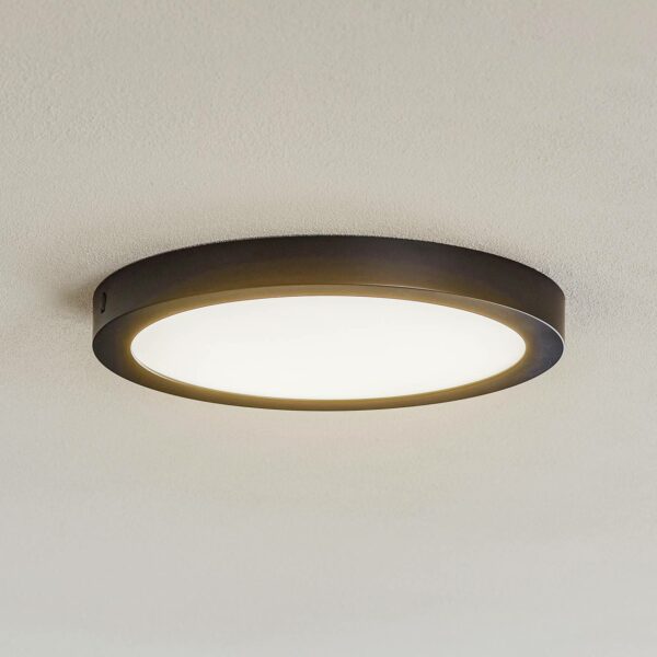 Paulmann Abia LED-panel, rundt, mat sort