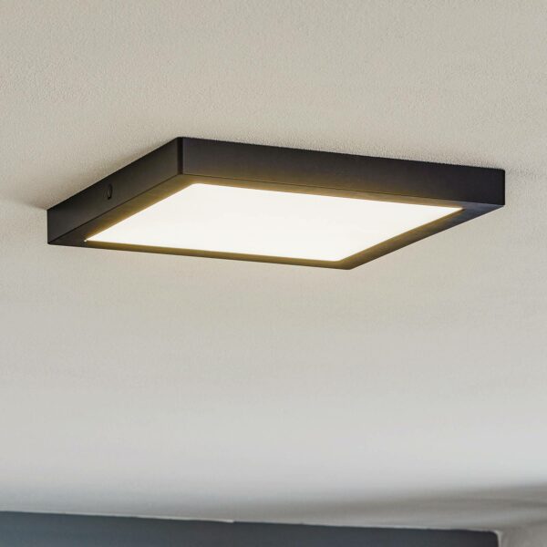 Paulmann Abia LED-panel, kantet, mat sort
