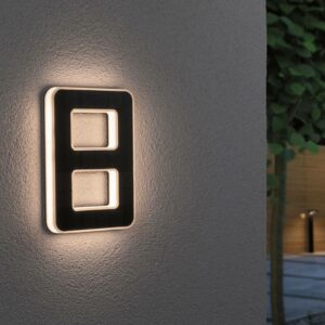 Paulmann solcelledrevet LED-husnummer 8