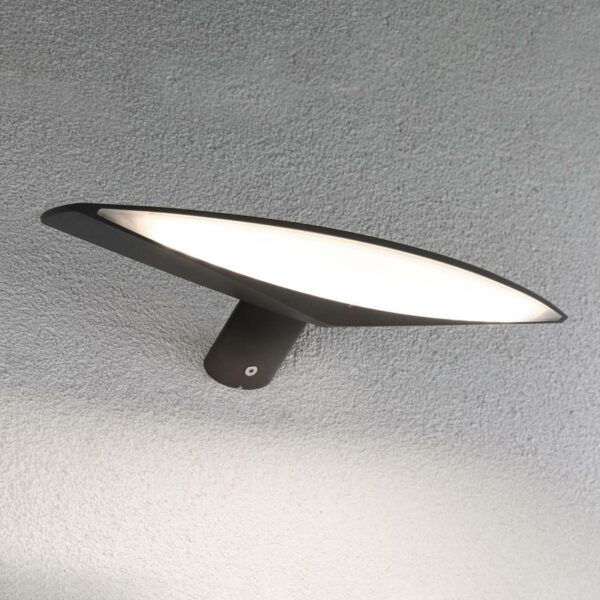 Paulmann Kiran LED-væglampe solcelle 30cm antracit