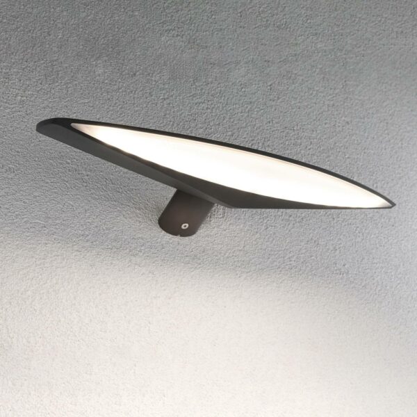 Paulmann Kiran LED-væglampe solcelle 35cm antracit