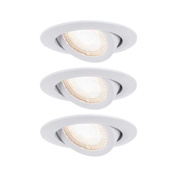 Paulmann LED indbygningslampe 93388, 3 x 6 W, hvid