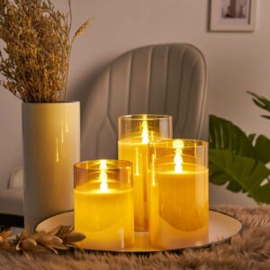 Pauleen Classy Golden Candle LED-kerte, sæt med 3