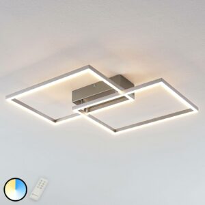 LED-loftlampe Quadra, dæmpbar, 2 lyskilder, 50 cm