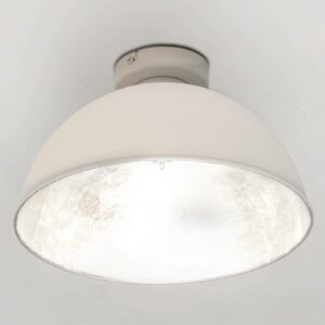 Loftslampen Jimmy med industriel stil, hvid/sølv