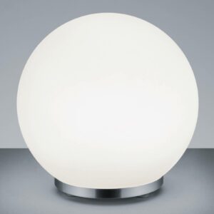 George – rund glas-bordlampe med fjernbetjening