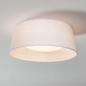 Hvid tekstil-loftlampe Ponts med LED&apos;er