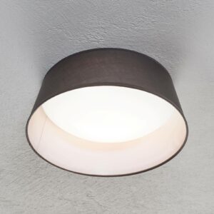 LED-loftlampe Ponts med grå tekstilskærm