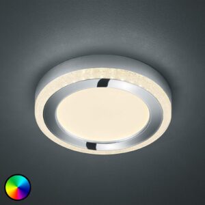 LED-loftlampe Slide, hvid, rund, Ø 25 cm