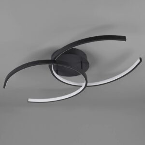 Cocos LED-loftlampe, kan dæmpes, 3.000 K, antracit