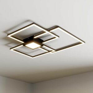 Lindby Duetto LED-loftlampe, antracit 38 W
