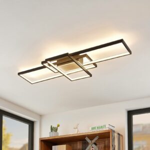 Lindby Emiljan LED-loftlampe, mat sort