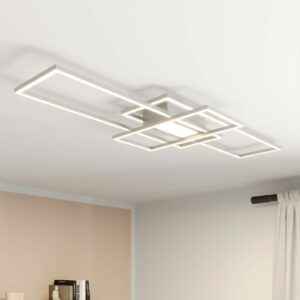 Lindby Mairin LED-loftlampe, mat nikkel