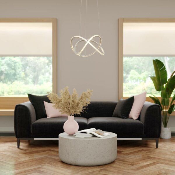Lindby Criostal LED-pendellampe med fjernbetjening