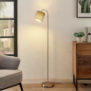 Lindby Manu gulvlampe, tekstil, en lyskilde, grå