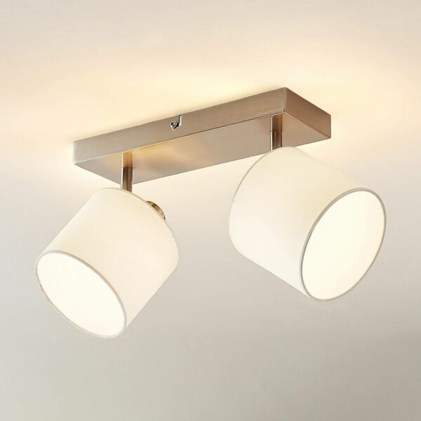Lindby Stannis loftspot, tekstil, 2 lyskilder