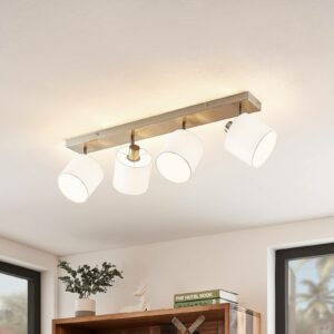 Lindby Stannis loftlampe med 4 tekstilskærme