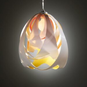 Slamp Goccia di Luce pendellampe, gul-rød